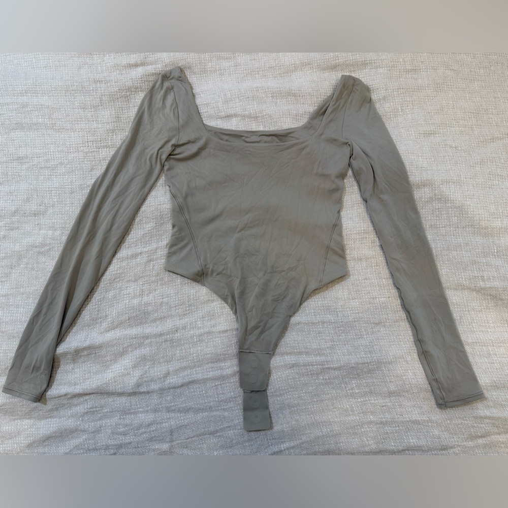 Lululemon Gray Long Wundermost Bodysuit